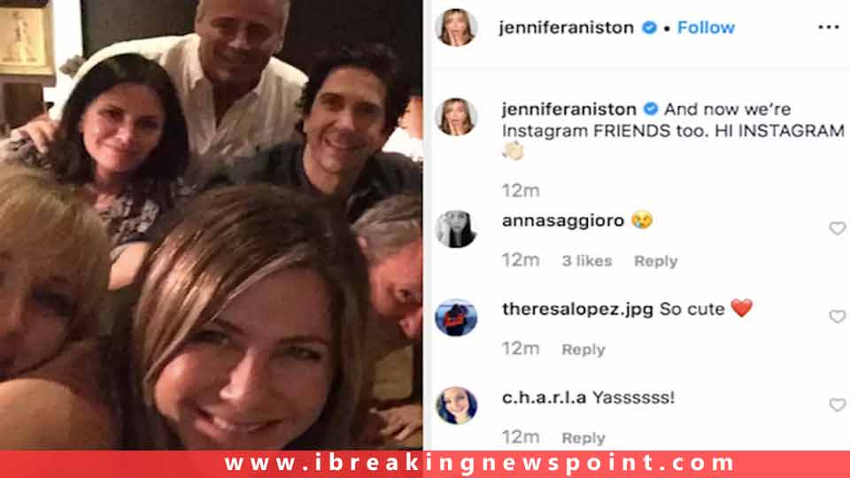 Jennifer Aniston’s Friends Reunion Photo Rocks On Her Instagram Achieving Millions Of Followers, And Likes